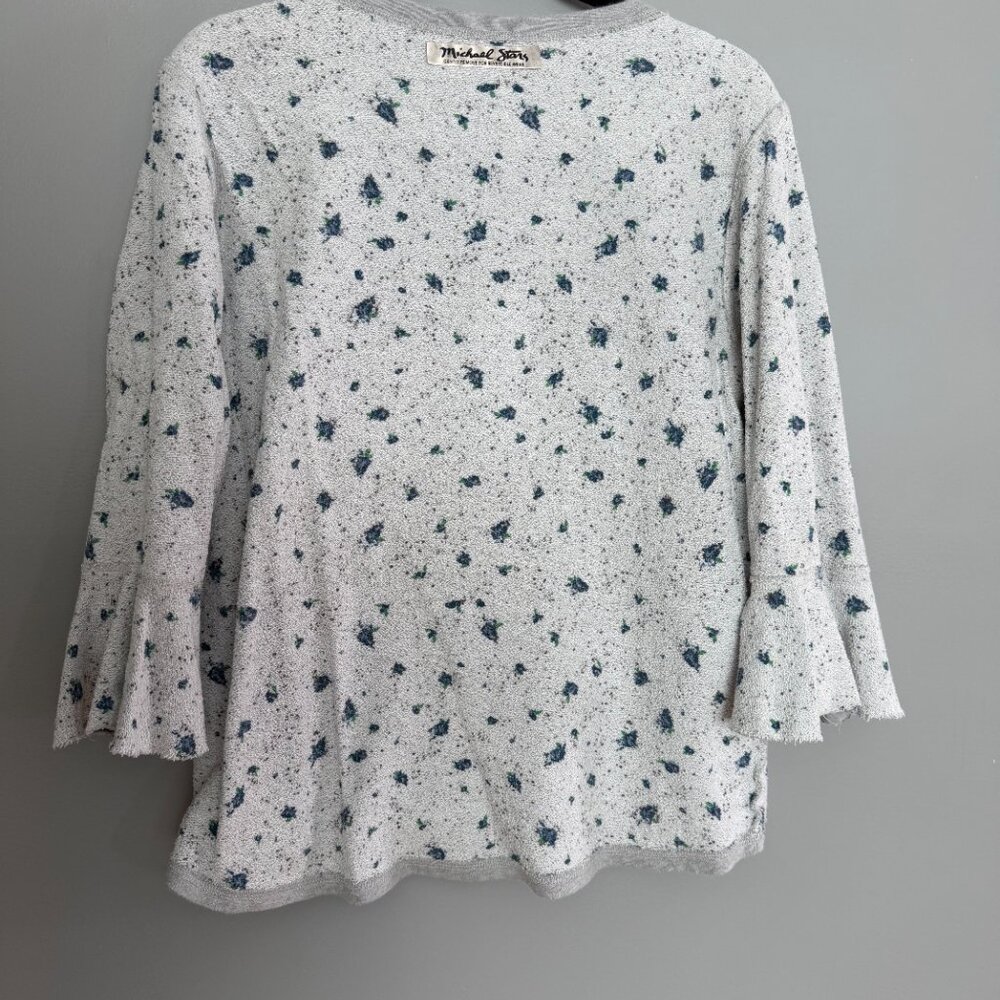 Michael Stars Ruffle Sleeve Reversible Sweatshirt - Picture 8 of 9